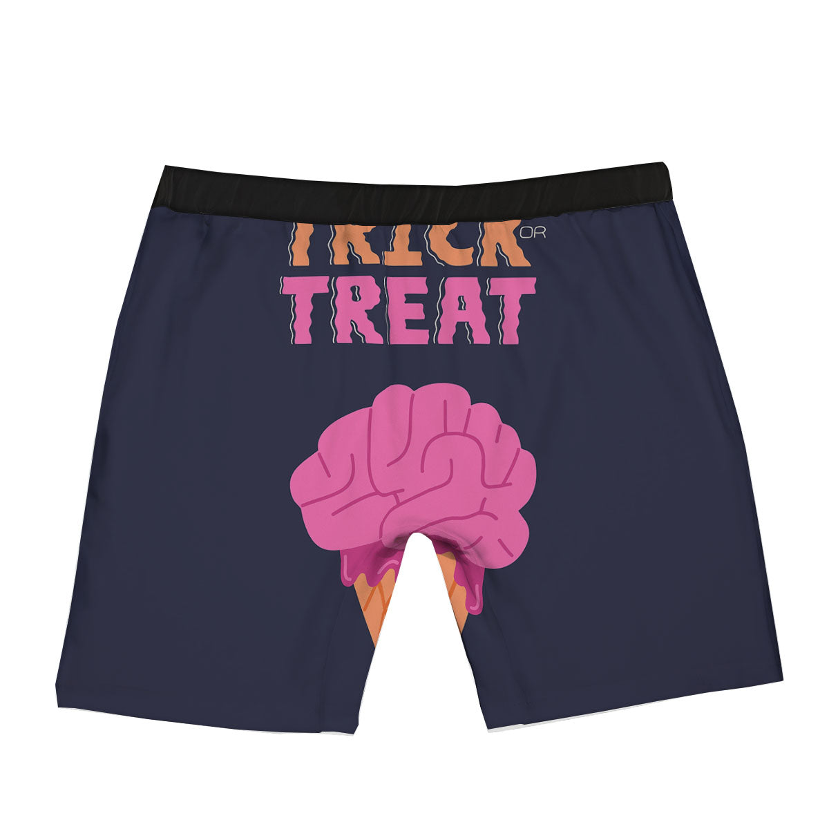 Brain Halloween Print Boxer Briefs-grizzshop