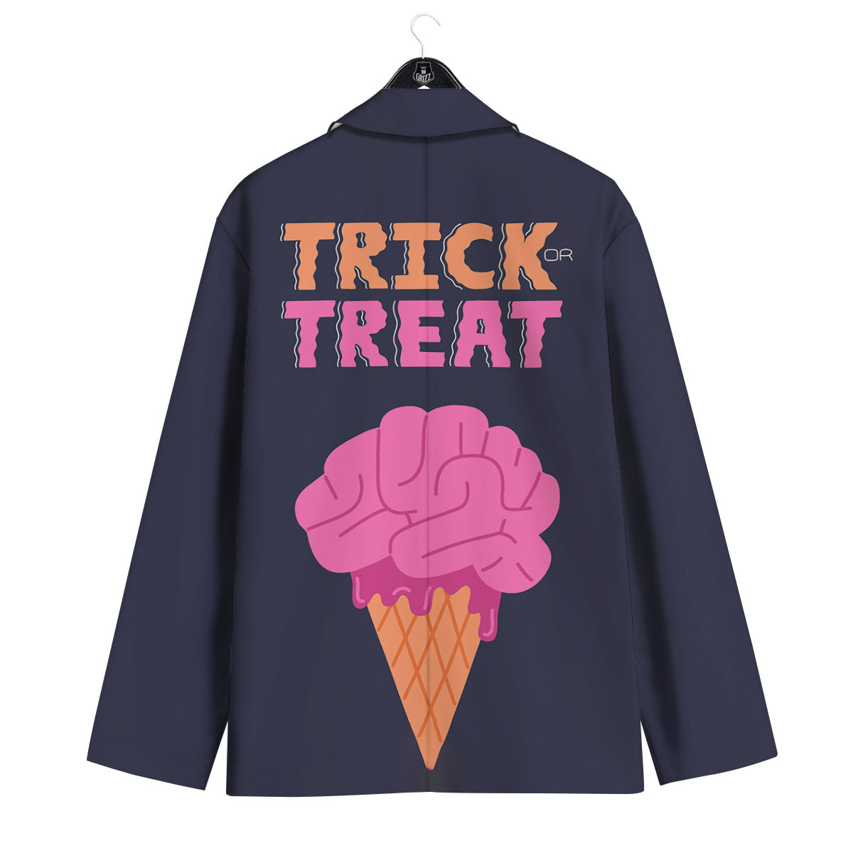 Brain Halloween Print Men's Sport Coat-grizzshop