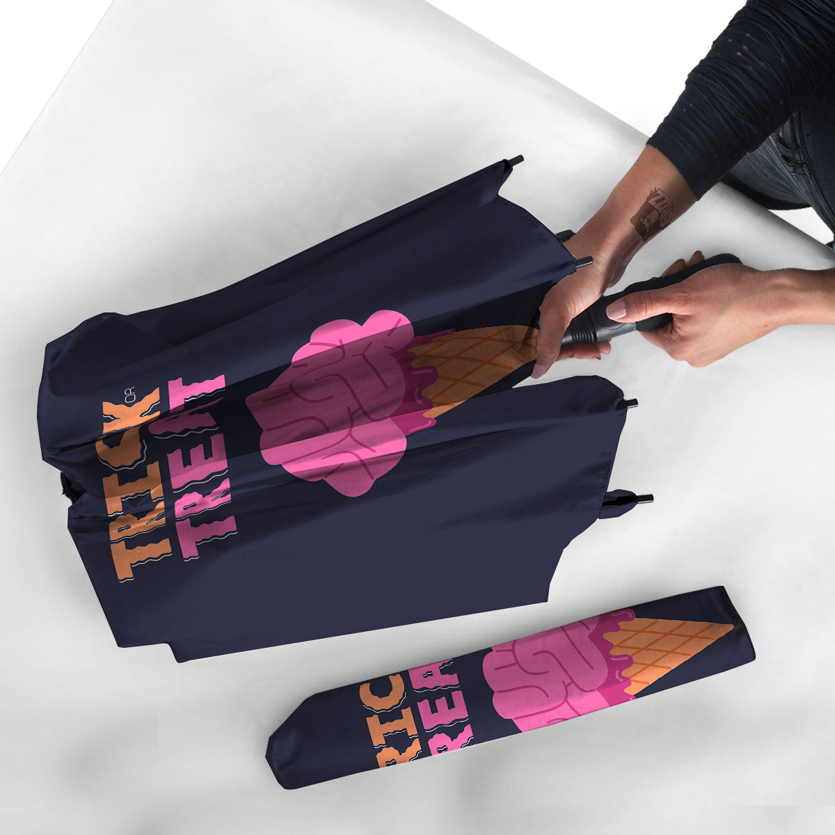 Brain Halloween Print Umbrella-grizzshop