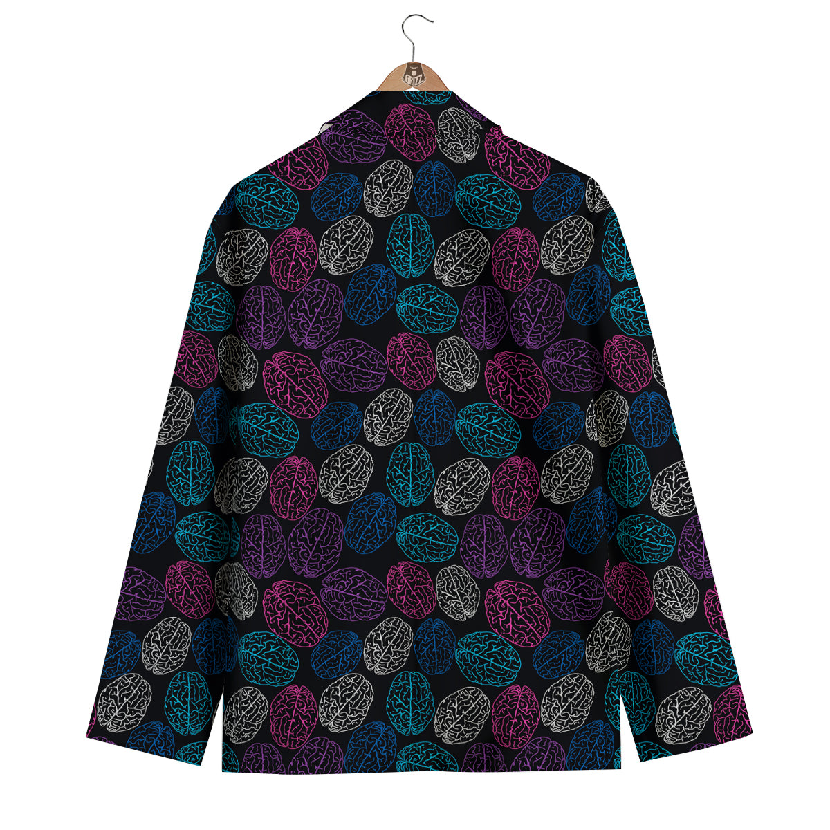 Brain Pattern Print Men's Blazer-grizzshop