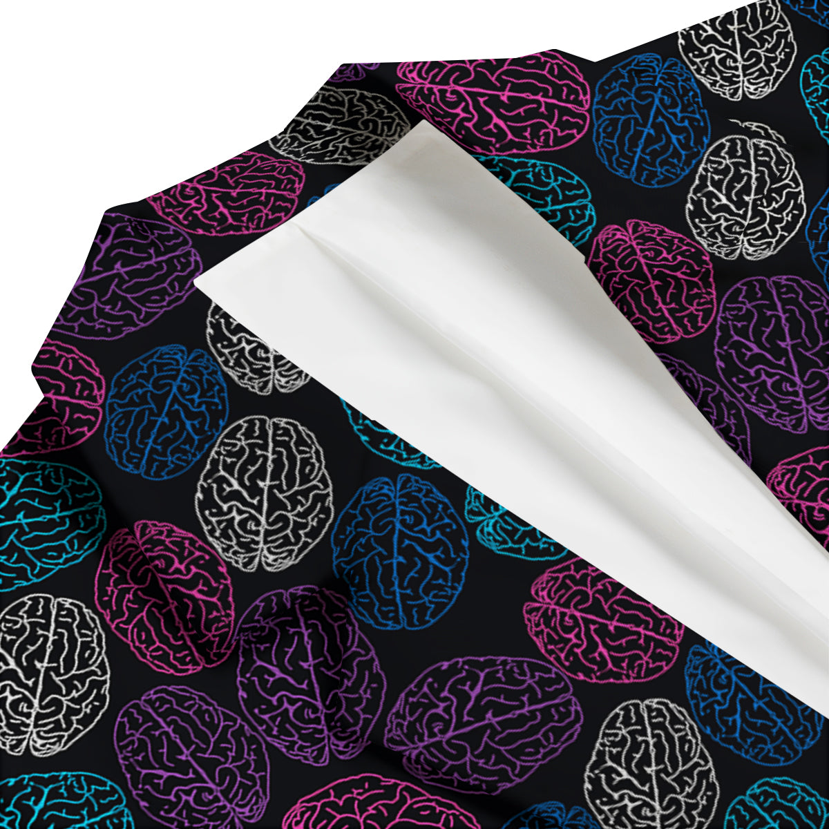 Brain Pattern Print Men's Blazer-grizzshop