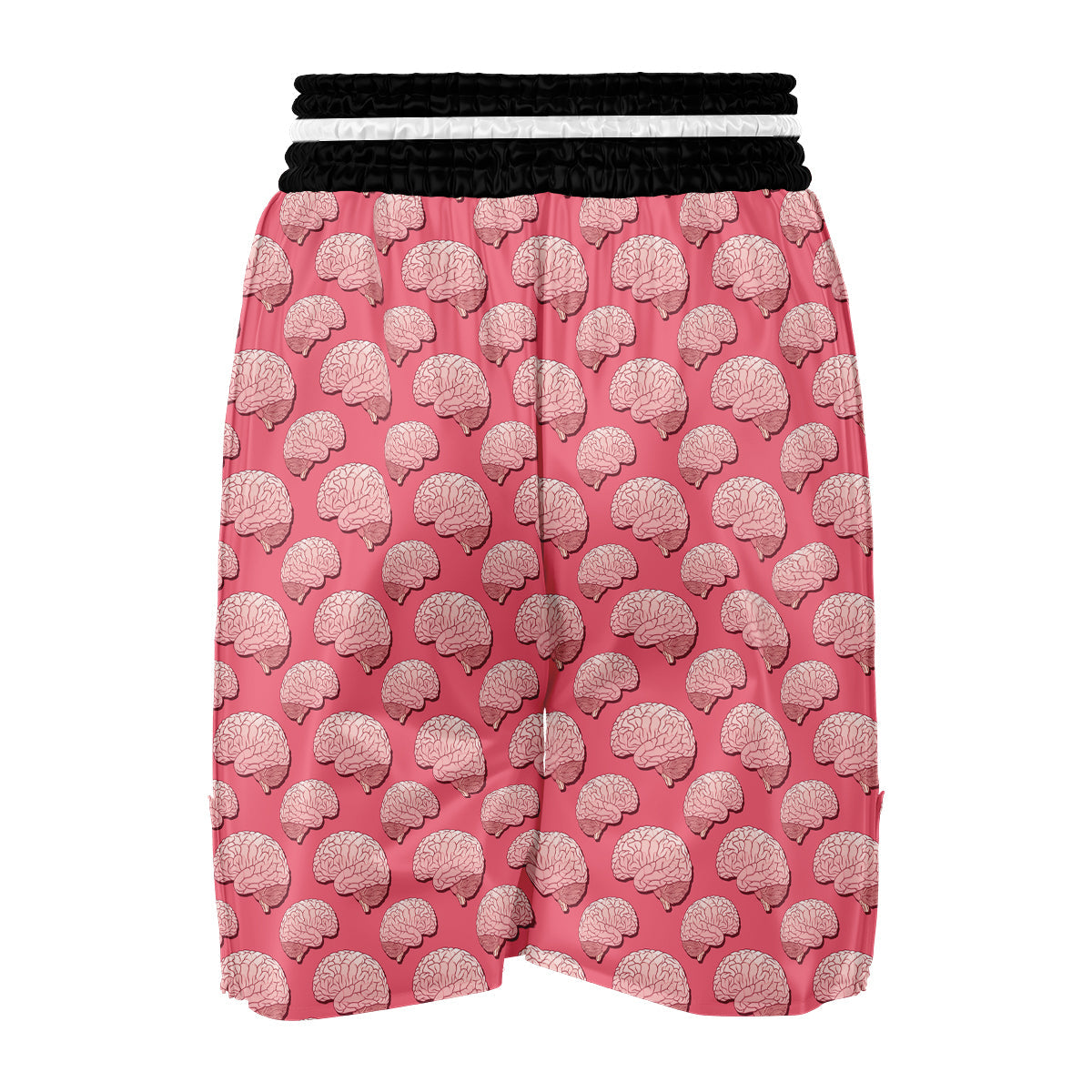 Brain Pink Pattern Print Boxing Shorts-grizzshop