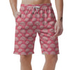 Brain Pink Pattern Print Men's Shorts-grizzshop