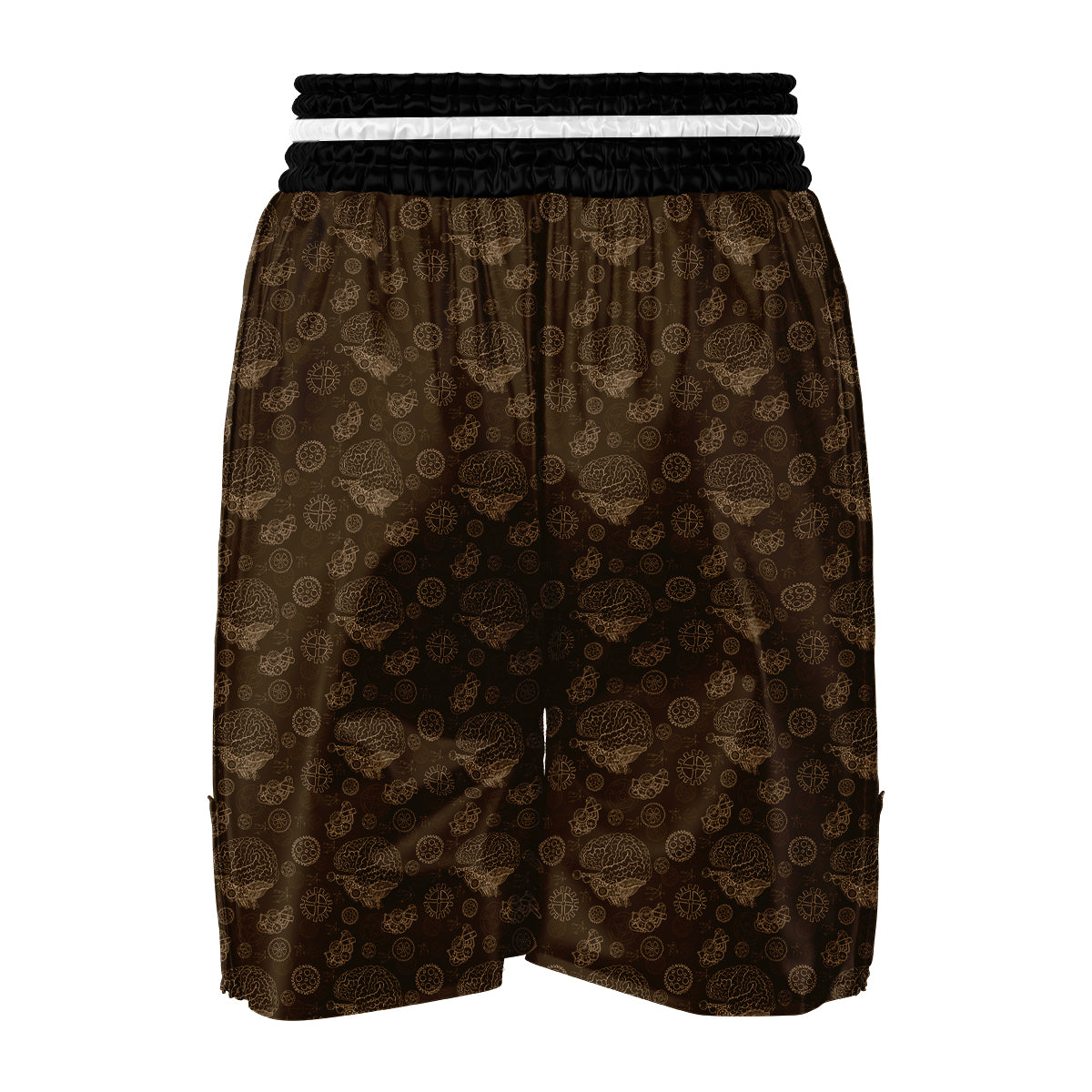 Brain Thinking Pattern Print Boxing Shorts-grizzshop