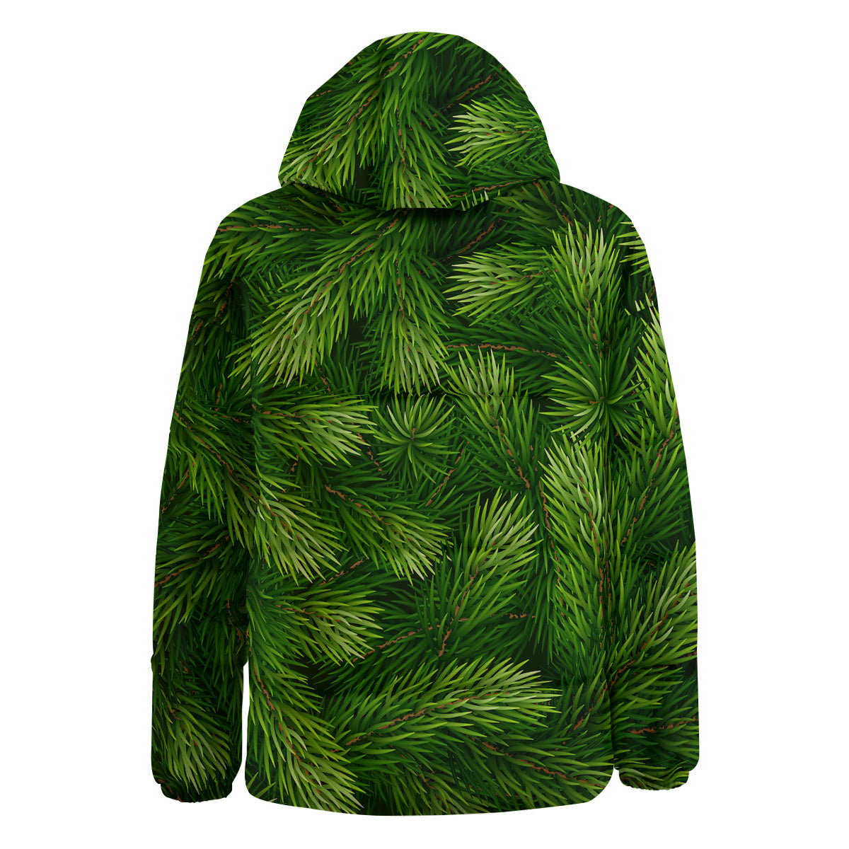 Branches Christmas Tree Print Down Jacket-grizzshop