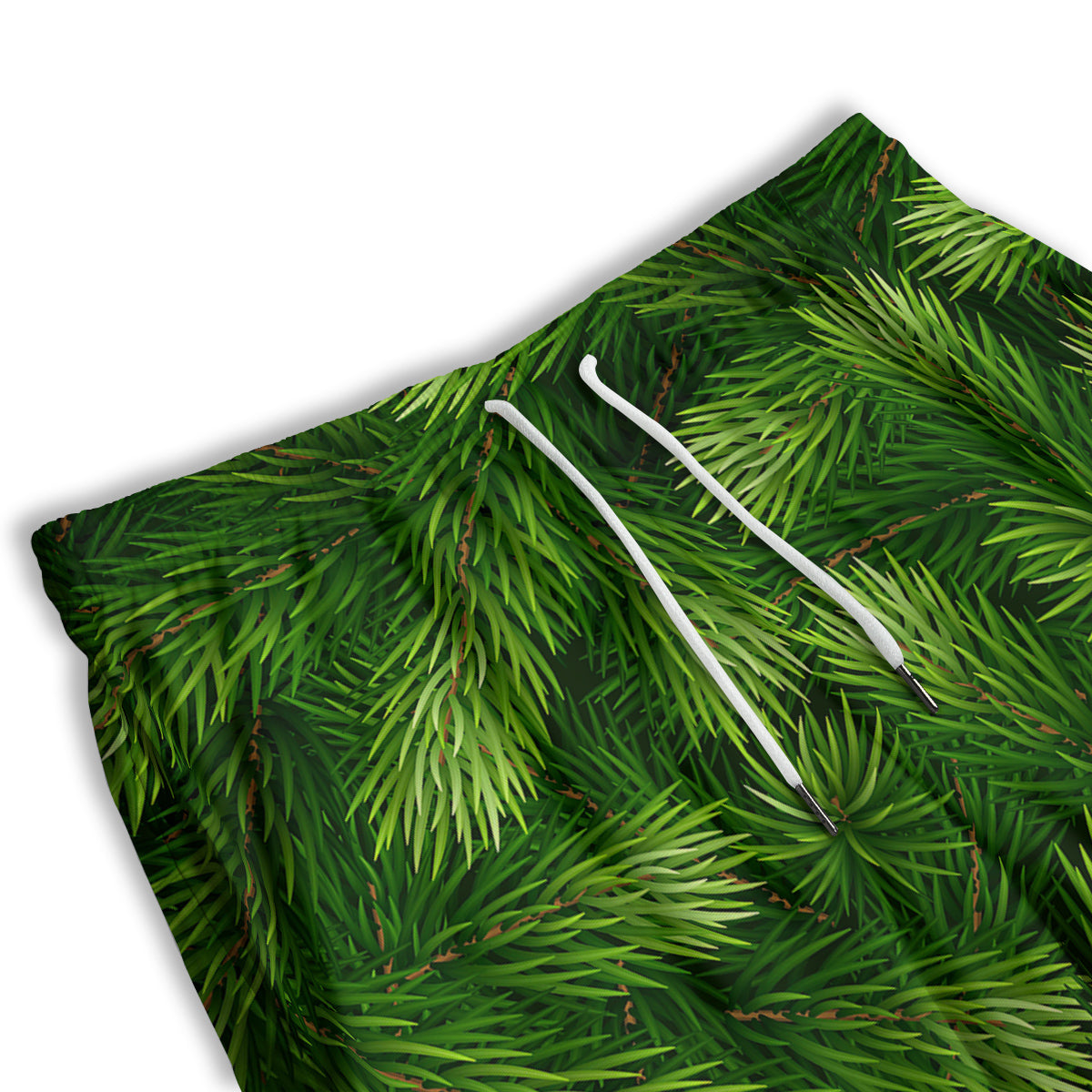 Branches Christmas Tree Print Men's Athletic Shorts