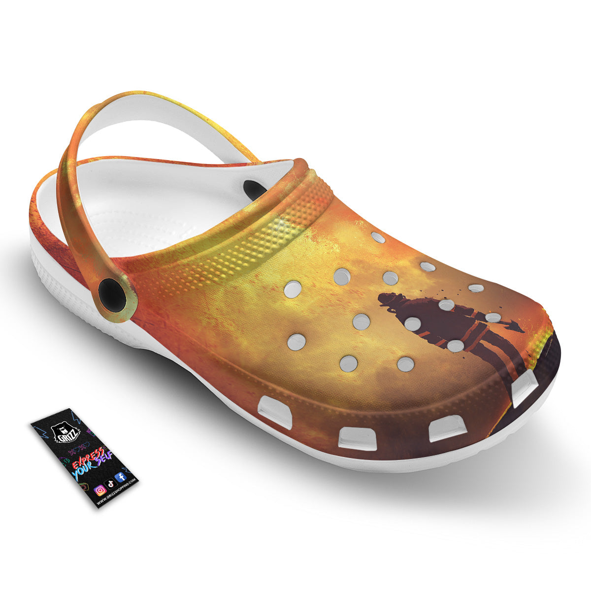 Brave Firefighter In The Fire Print Clog-grizzshop