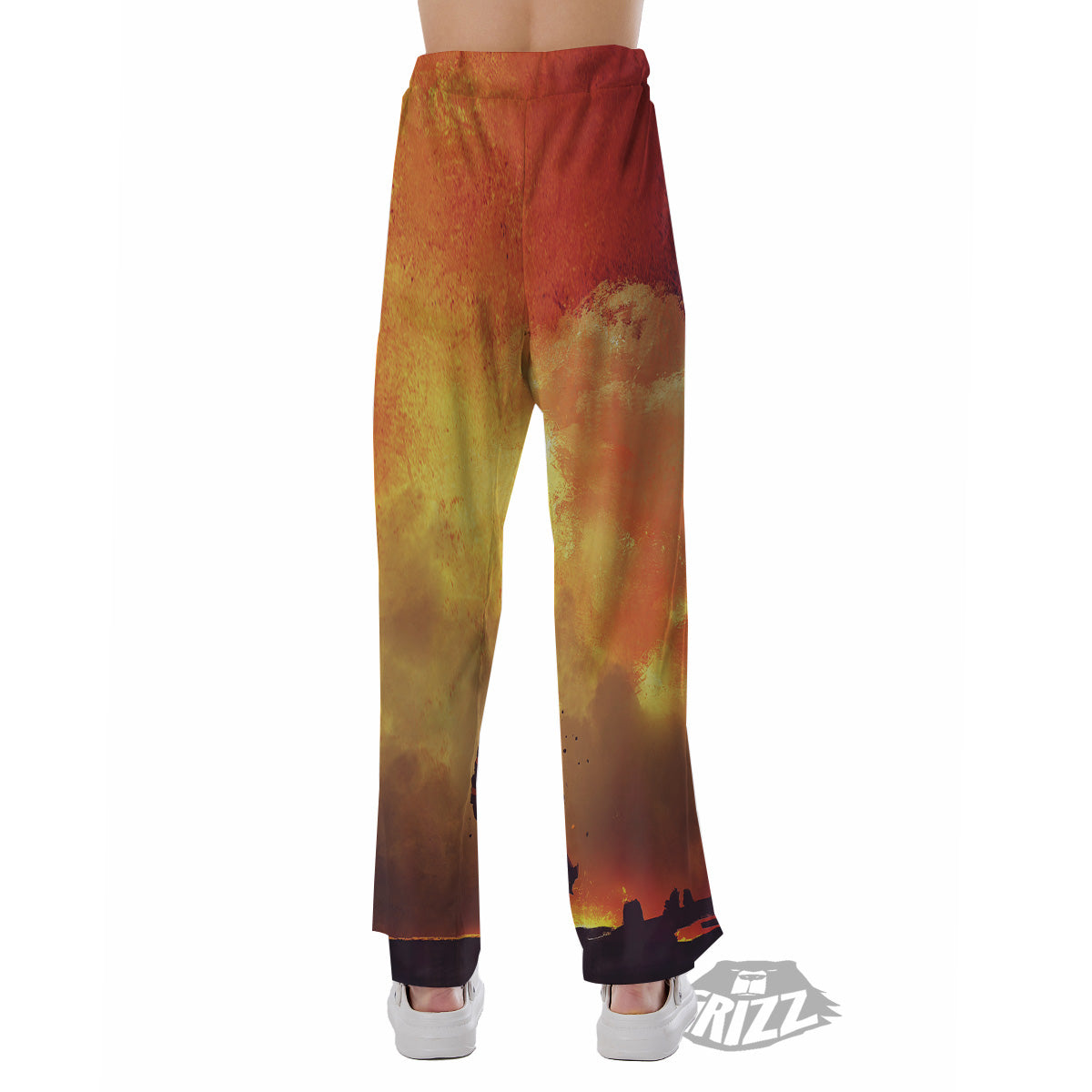 Brave Firefighter In The Fire Print Pajama Pants-grizzshop
