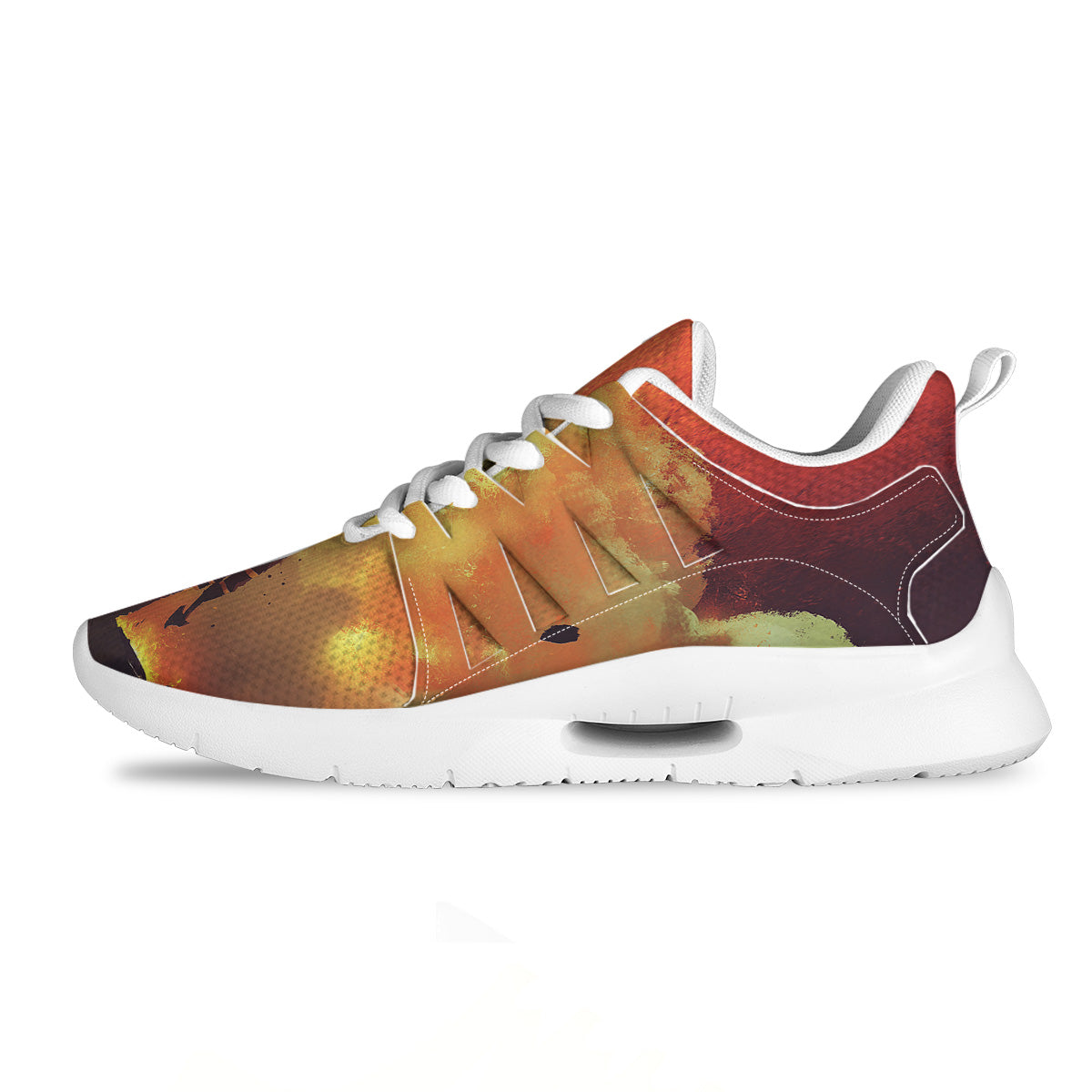 Brave Firefighter In The Fire Print Tennis Shoes-grizzshop