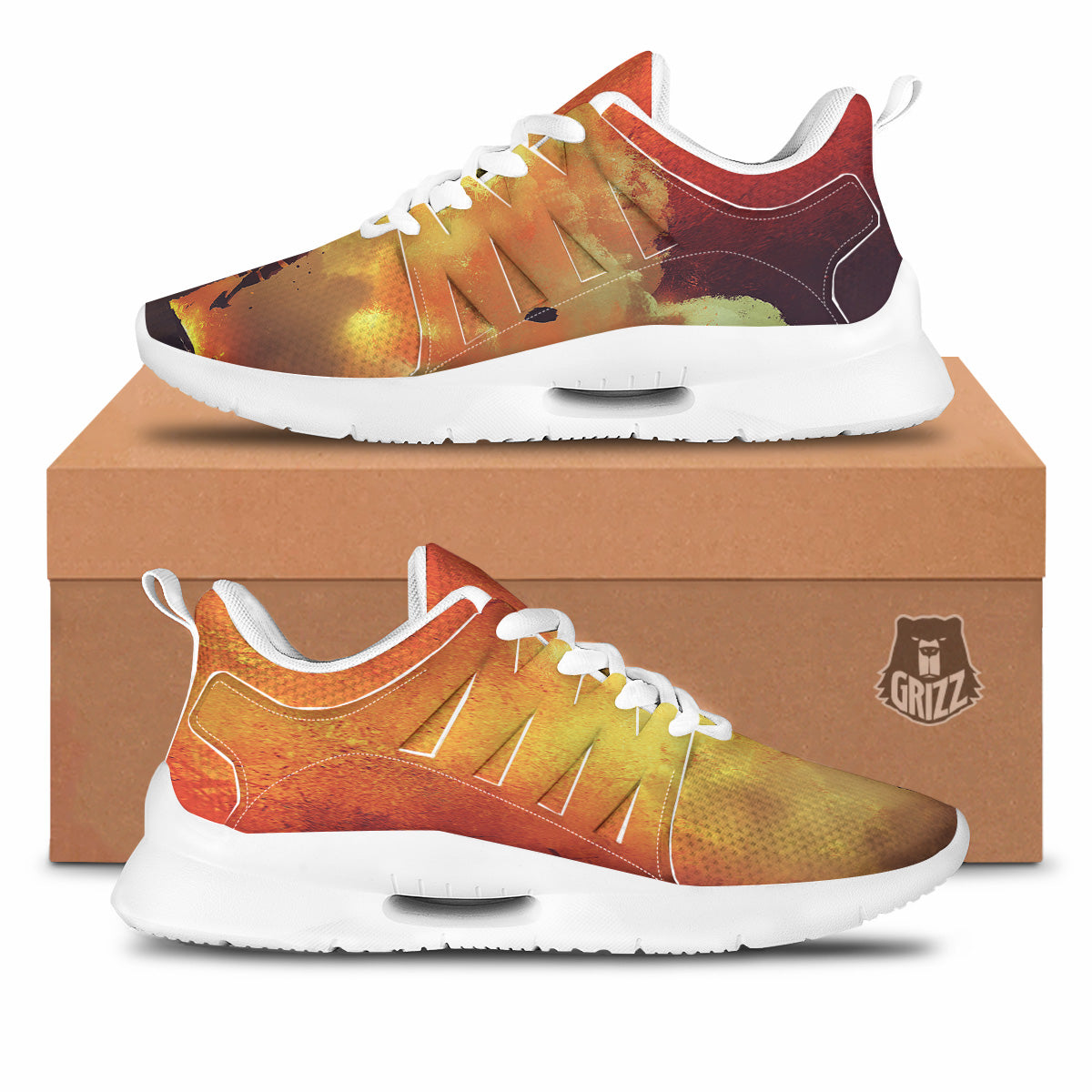Brave Firefighter In The Fire Print Tennis Shoes-grizzshop