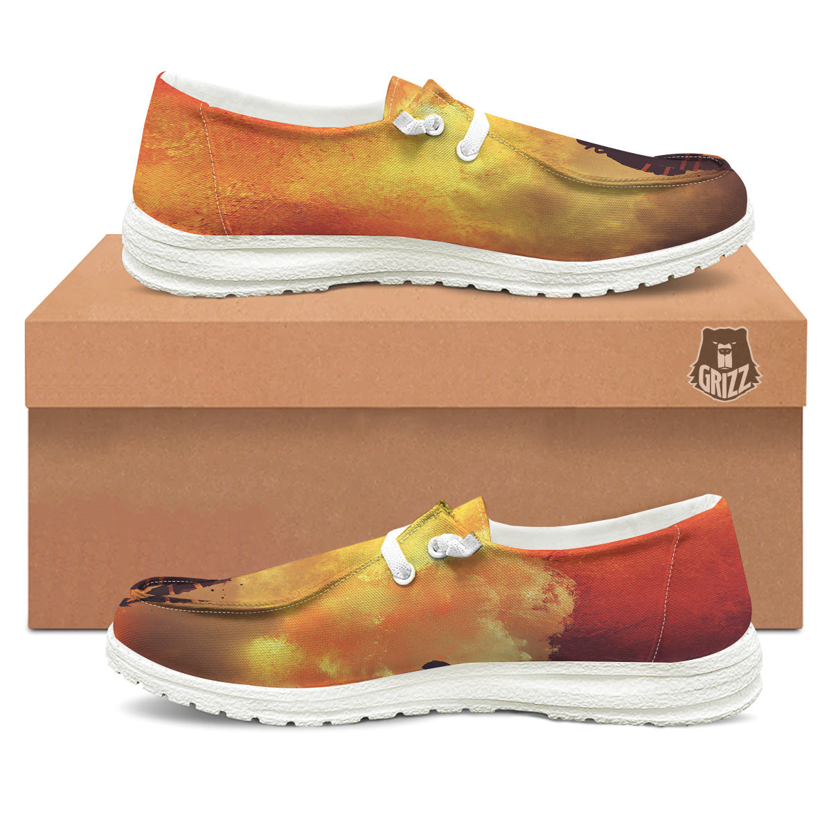 Brave Firefighter In The Fire Print White Loafers-grizzshop