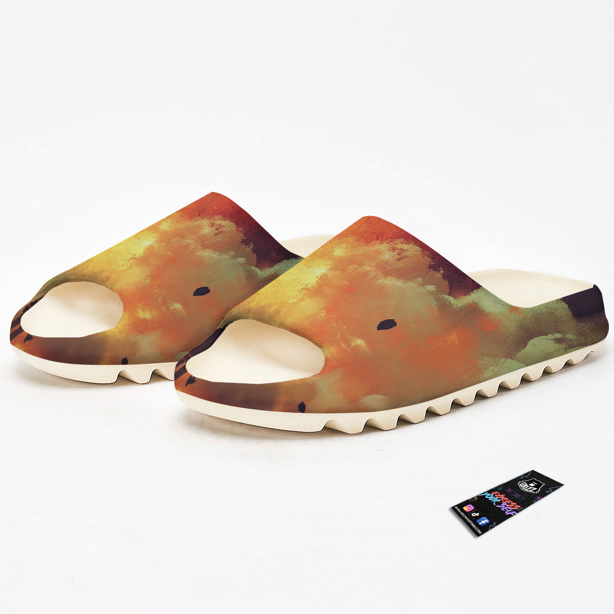 Brave Firefighter In The Fire Print Sandals-grizzshop