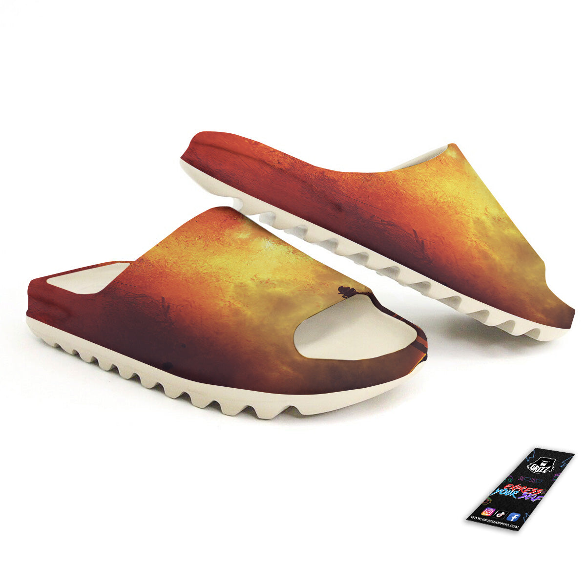 Brave Firefighter In The Fire Print Sandals-grizzshop