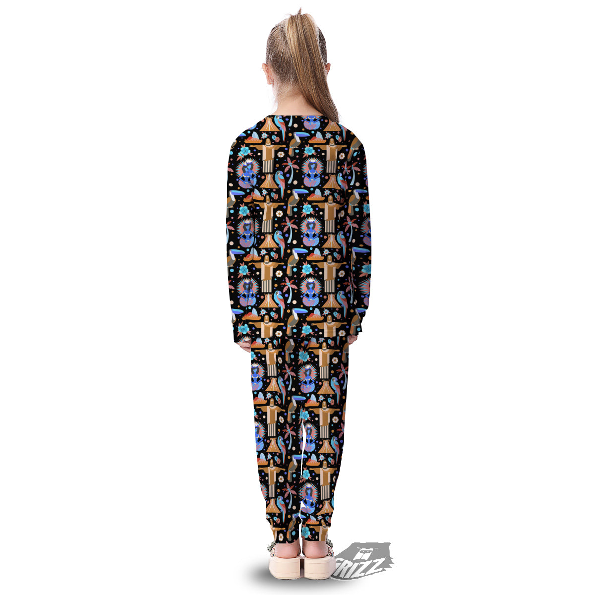 Brazil Symbols Country Print Pattern Kid's Pajamas-grizzshop
