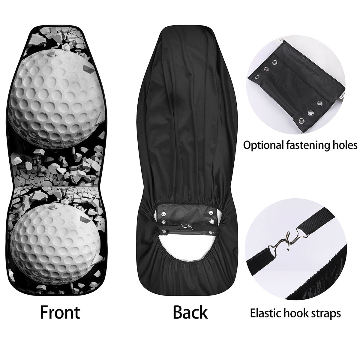 Breaking Wall Golf Ball Print Car Seat Covers-grizzshop