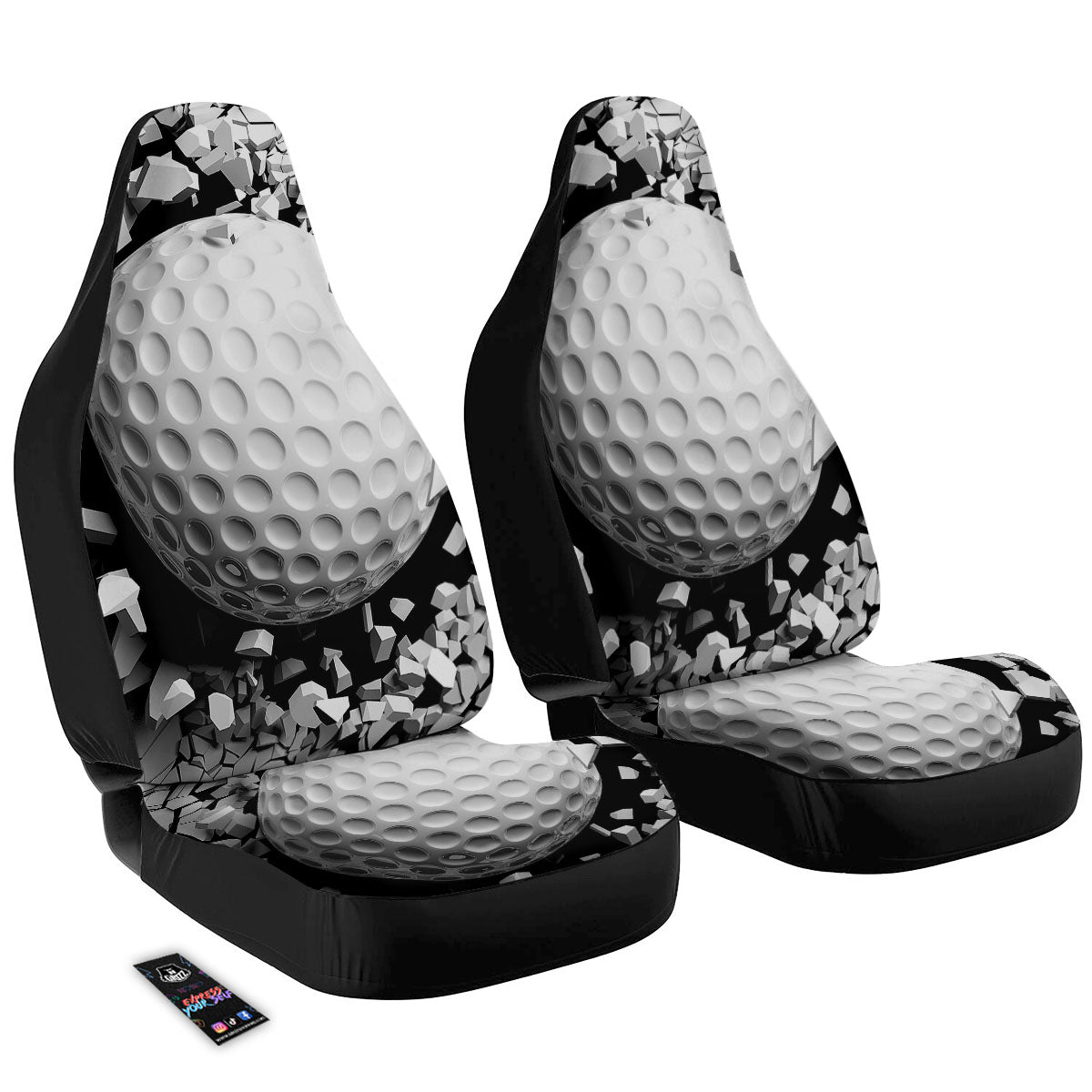 Breaking Wall Golf Ball Print Car Seat Covers-grizzshop