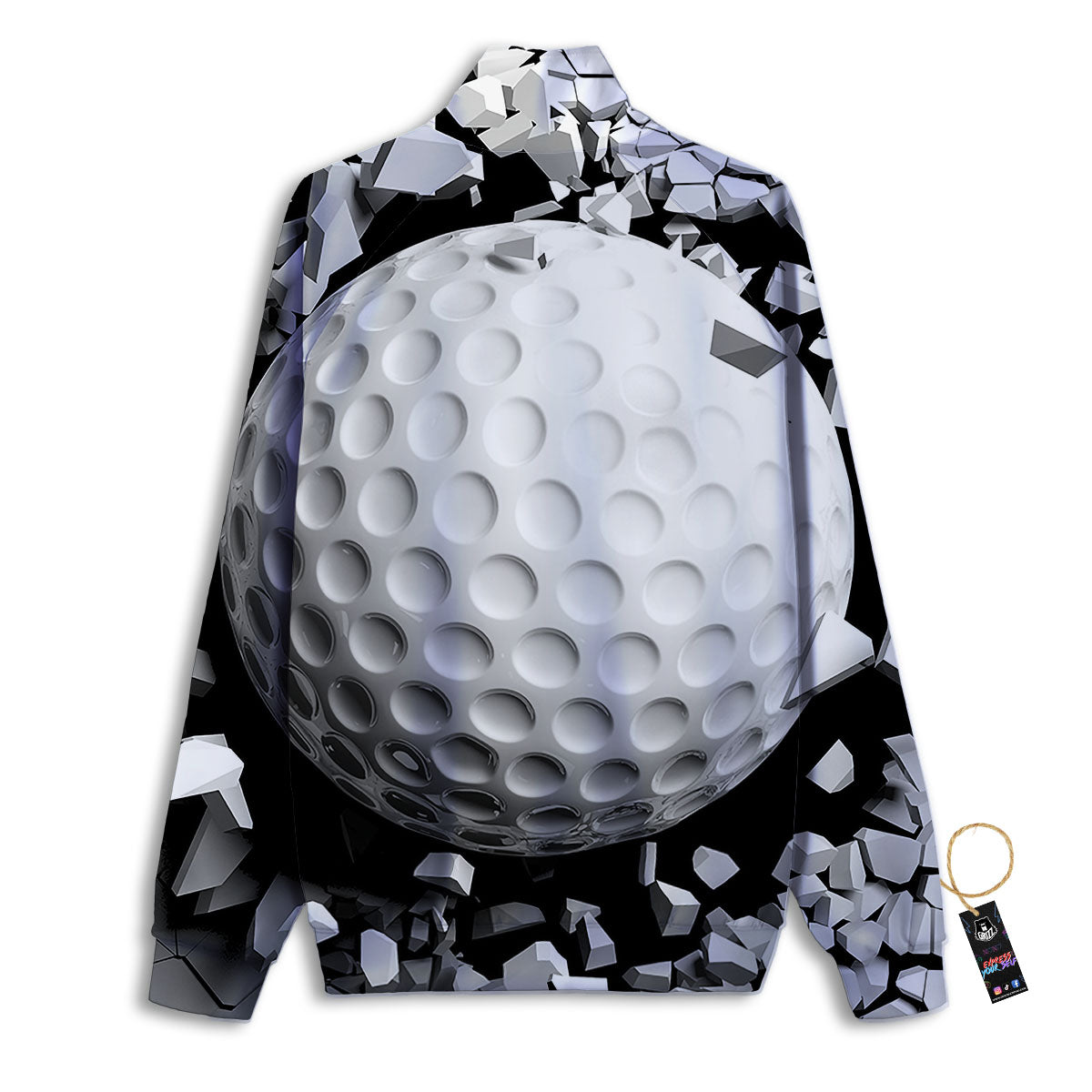 Breaking Wall Golf Ball Print Track Jacket-grizzshop