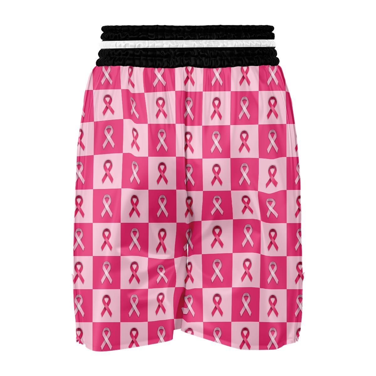 Breast Cancer Awareness Pink Ribbon Pattern Print Boxing Shorts-grizzshop