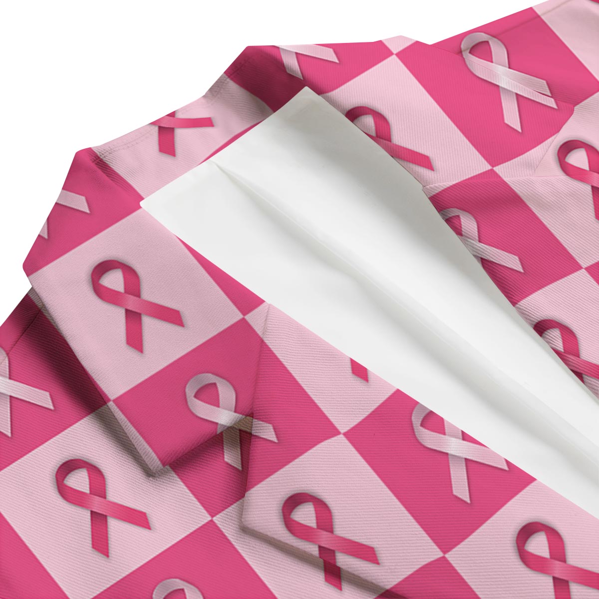 Breast Cancer Awareness Pink Ribbon Pattern Print Men's Blazer-grizzshop