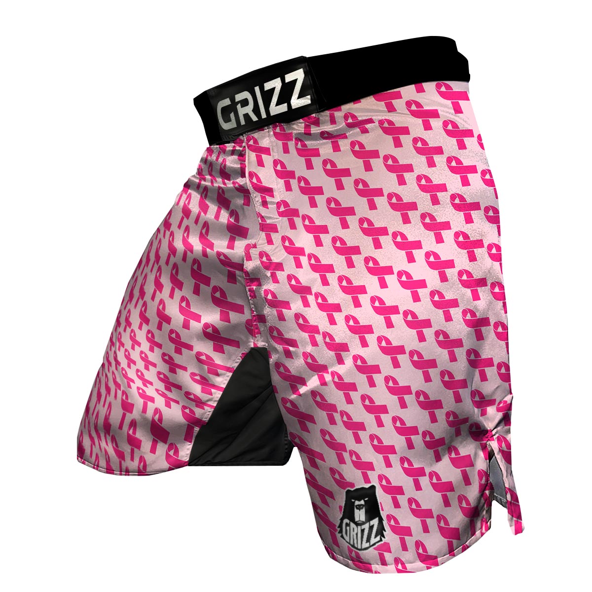 Breast Cancer Awareness Pink Ribbon Print Pattern MMA Shorts-grizzshop