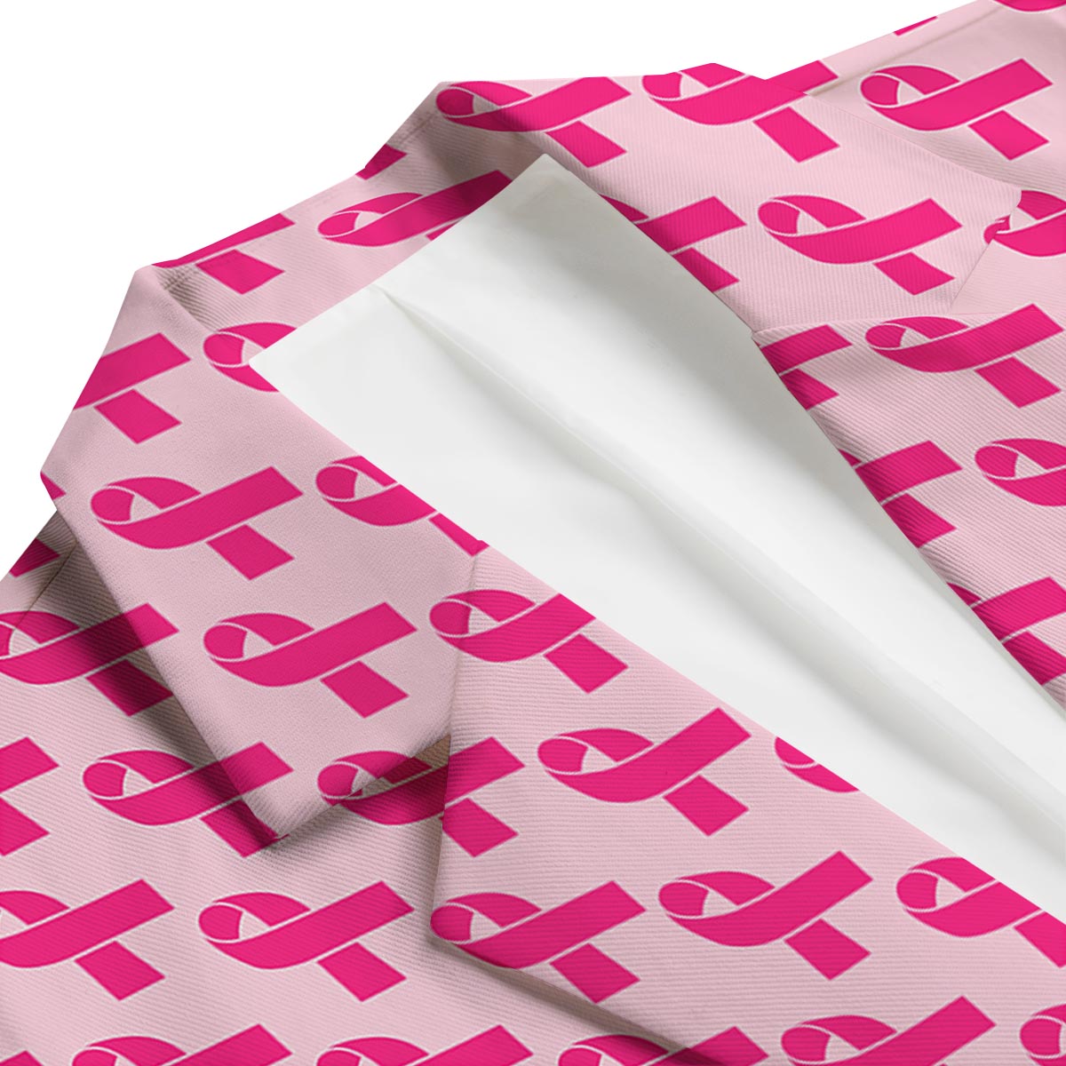 Breast Cancer Awareness Pink Ribbon Print Pattern Men's Blazer-grizzshop