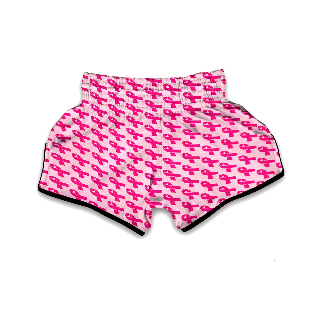 Breast Cancer Awareness Pink Ribbon Print Pattern Muay Thai Boxing Shorts-grizzshop
