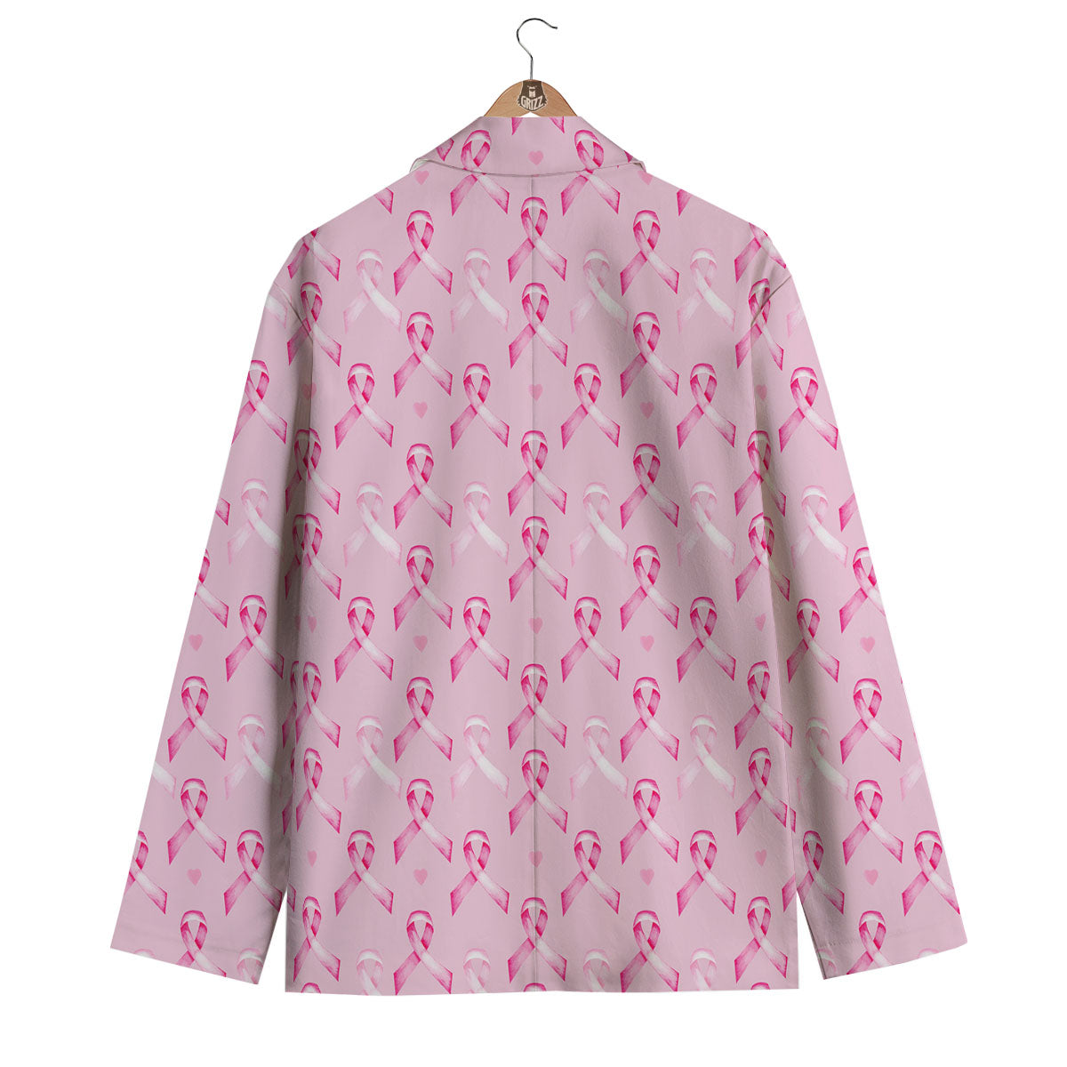 Breast Cancer Awareness Print Pattern Men's Blazer-grizzshop