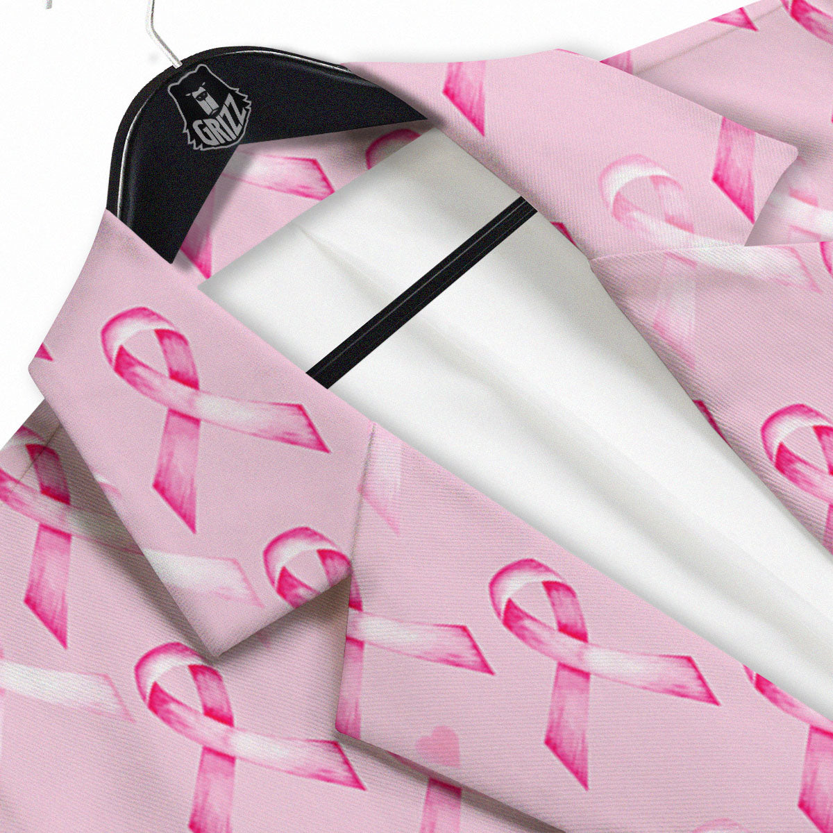 Breast Cancer Awareness Print Pattern Men's Sport Coat-grizzshop