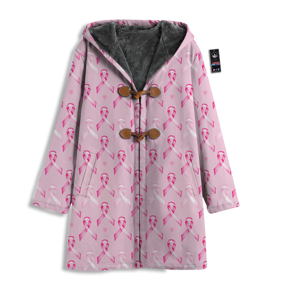 Breast Cancer Awareness Print Pattern Men's Windbreaker Jacket-grizzshop