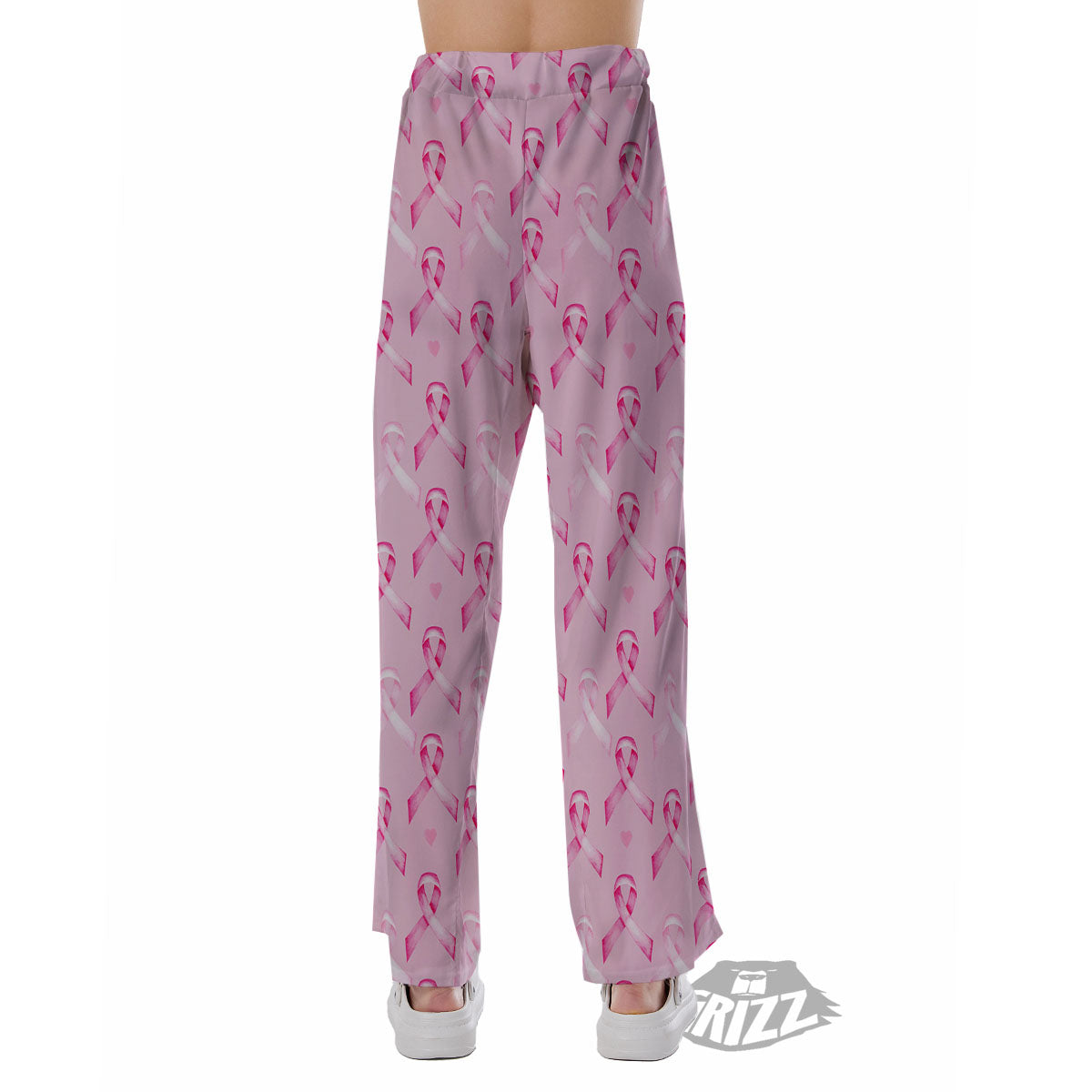 Breast Cancer Awareness Print Pattern Pajama Pants-grizzshop