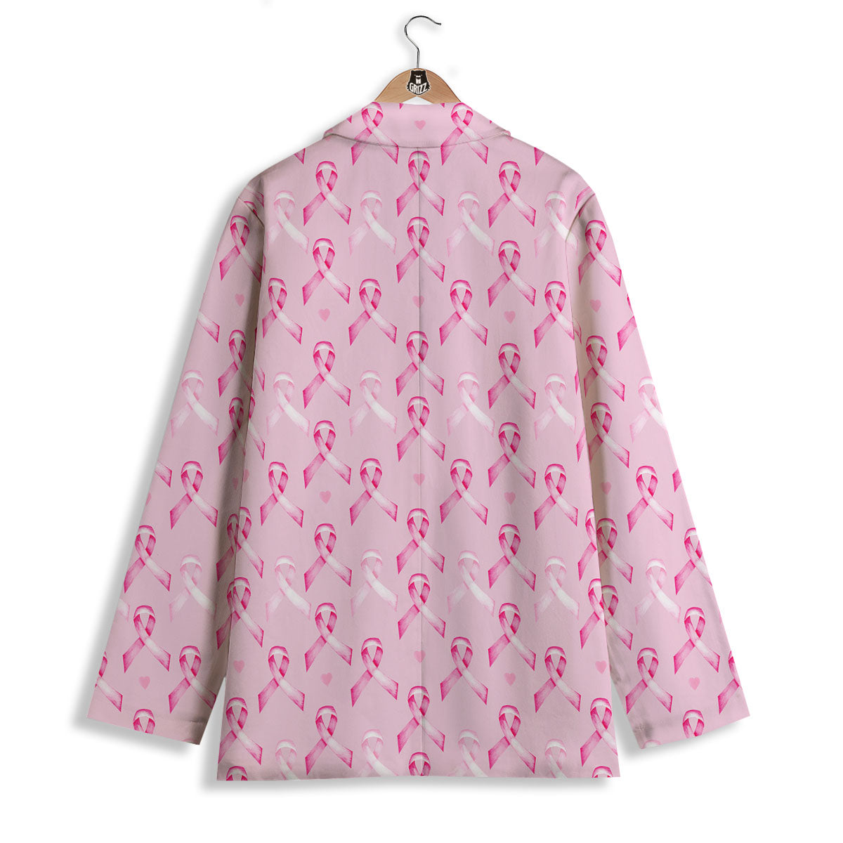 Breast Cancer Awareness Print Pattern Women's Blazer-grizzshop