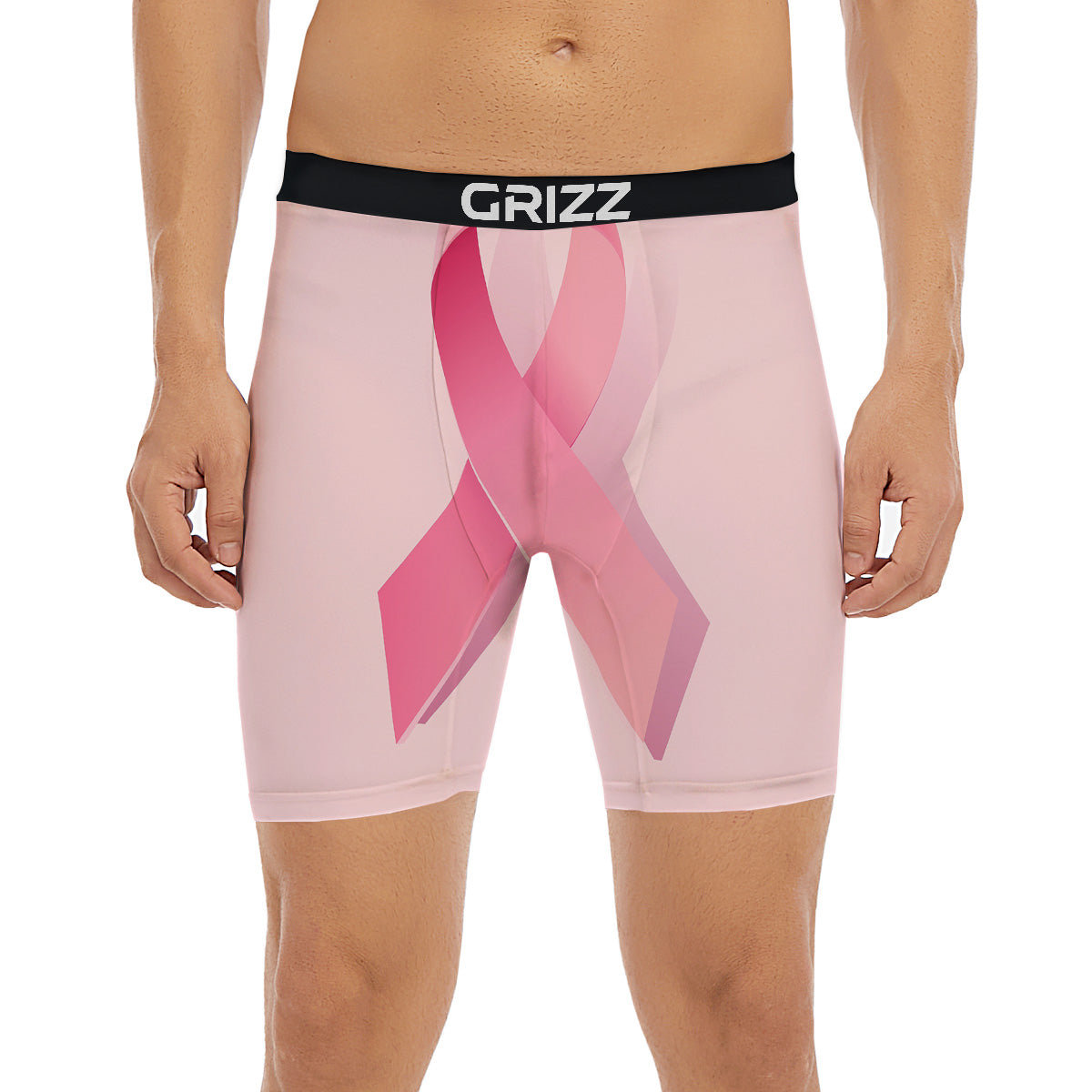 Breast Cancer Awareness Ribbon Print Boxer Briefs-grizzshop