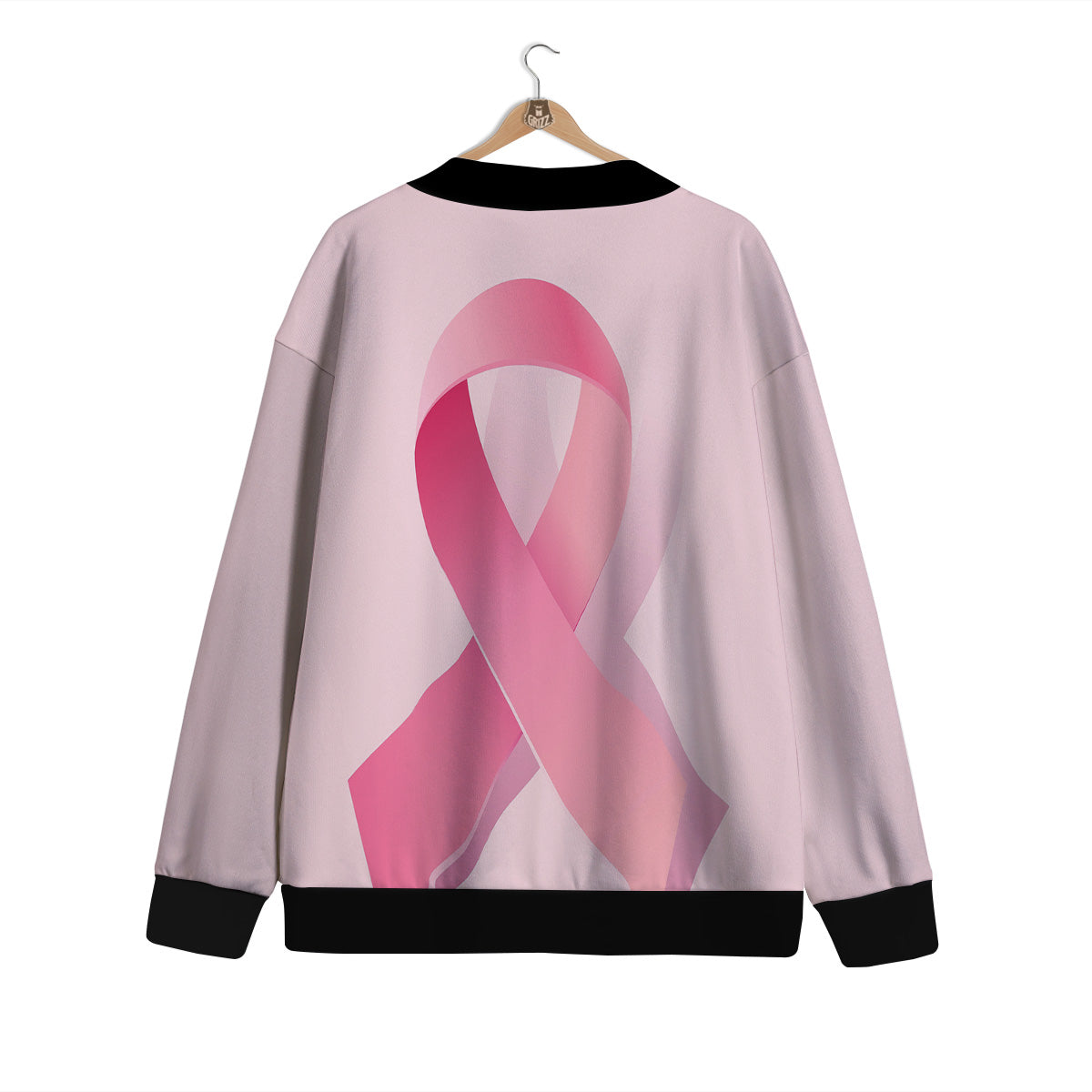 Breast Cancer Awareness Ribbon Print Cardigan-grizzshop