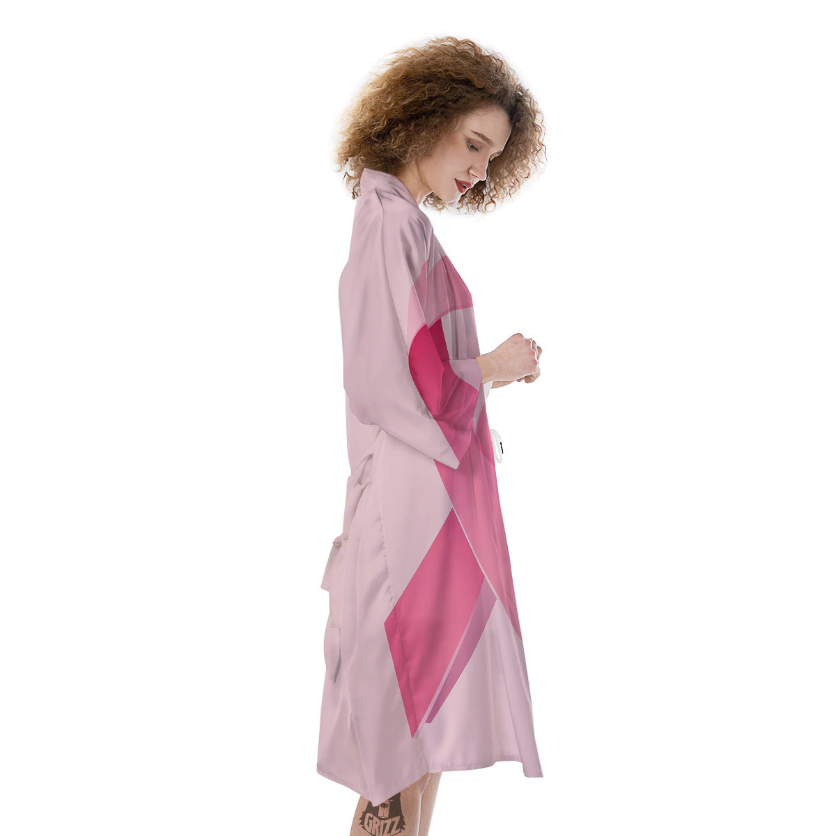 Breast Cancer Awareness Ribbon Print Kimono-grizzshop