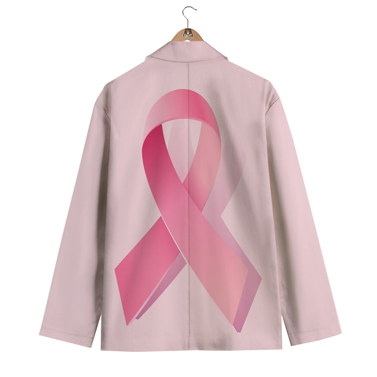 Breast Cancer Awareness Ribbon Print Men's Blazer-grizzshop