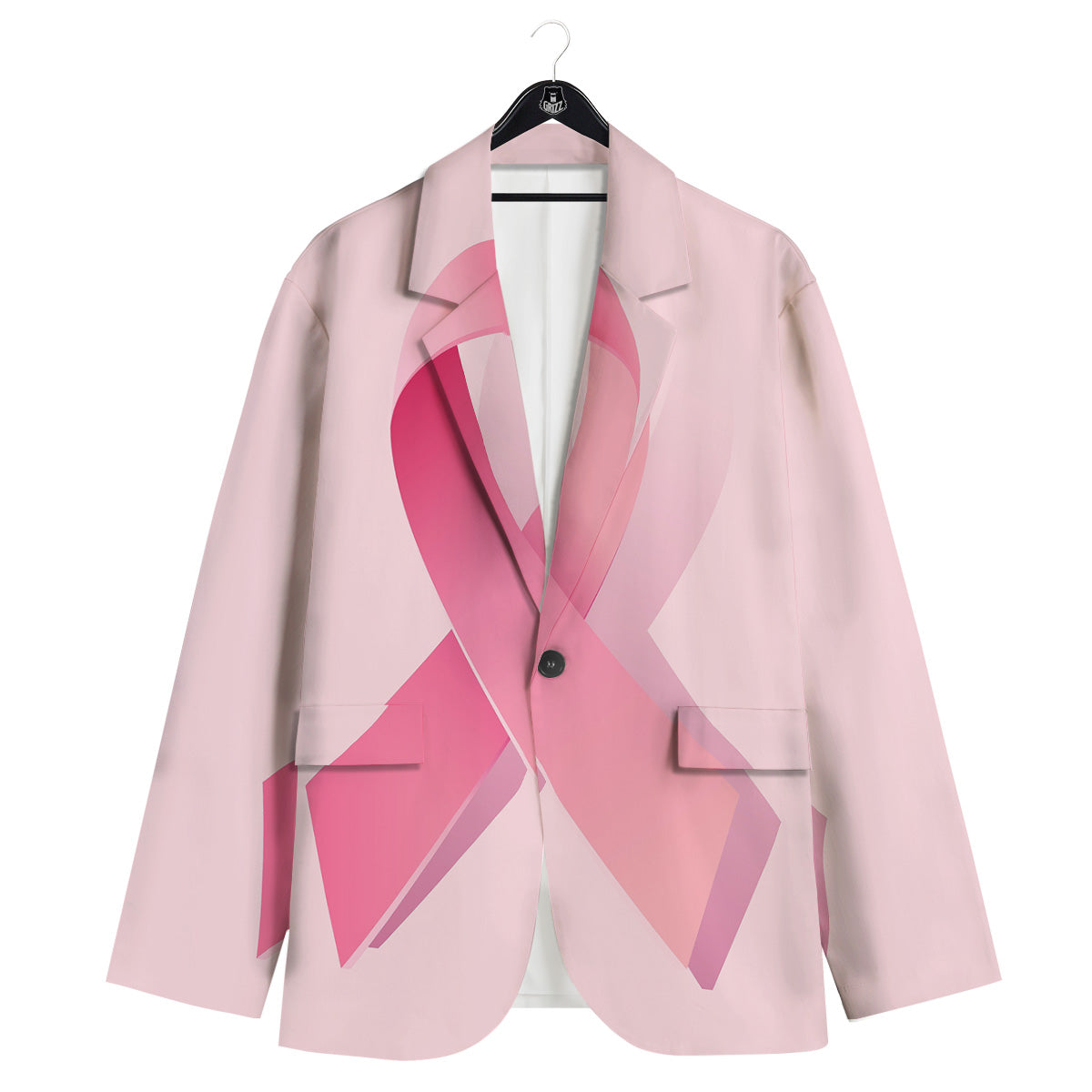 Breast Cancer Awareness Ribbon Print Men's Sport Coat-grizzshop