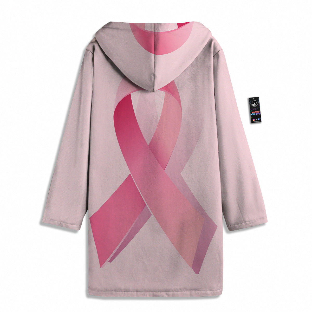 Breast Cancer Awareness Ribbon Print Men's Windbreaker Jacket-grizzshop