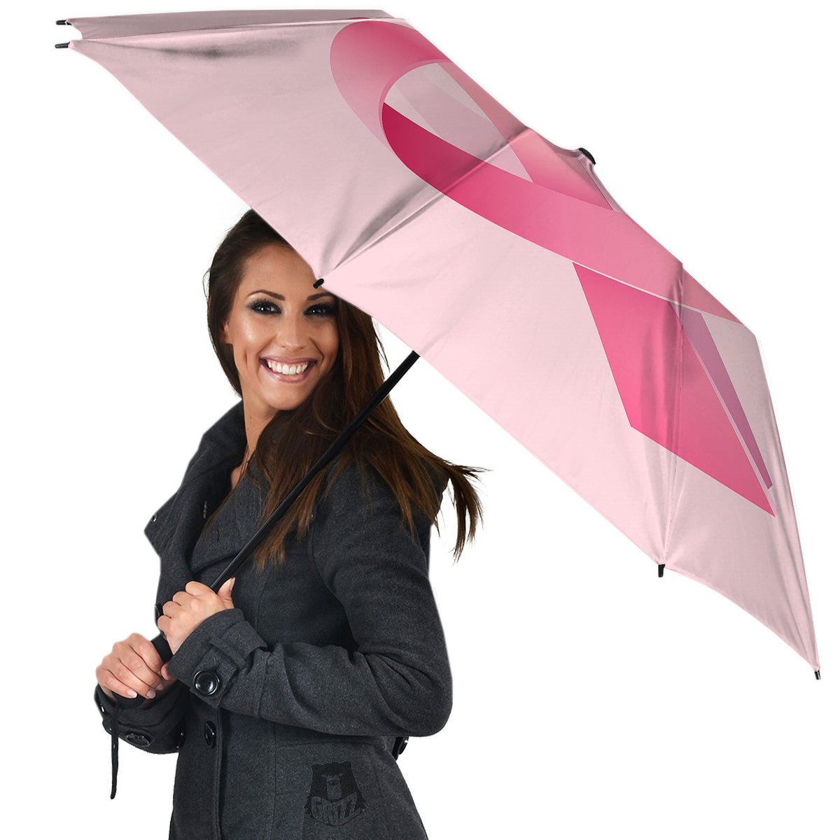 Breast Cancer Awareness Ribbon Print Umbrella-grizzshop
