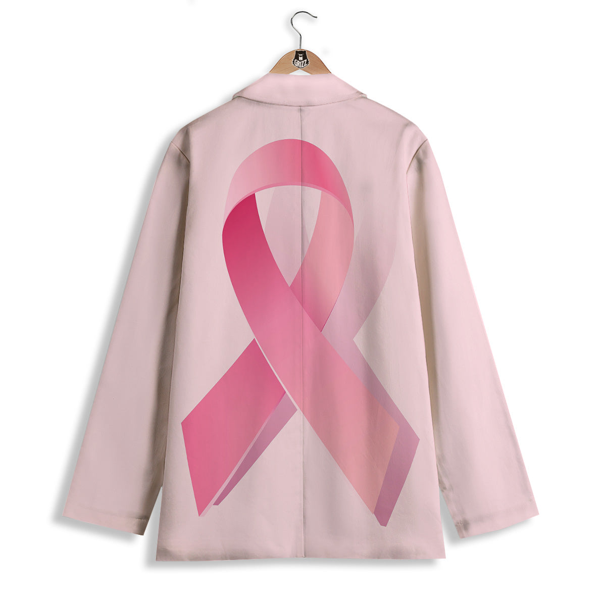 Breast Cancer Awareness Ribbon Print Women's Blazer-grizzshop