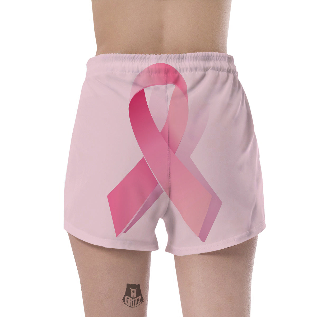 Breast Cancer Awareness Ribbon Print Women's Shorts-grizzshop