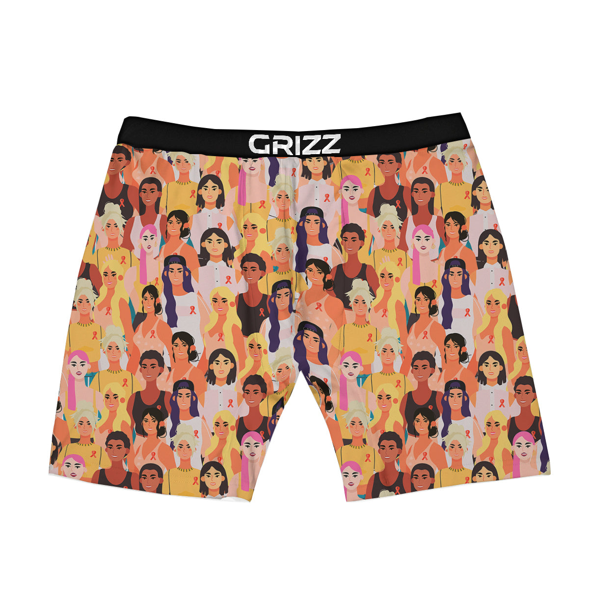 Breast Cancer Be Strong Print Pattern Boxer Briefs-grizzshop