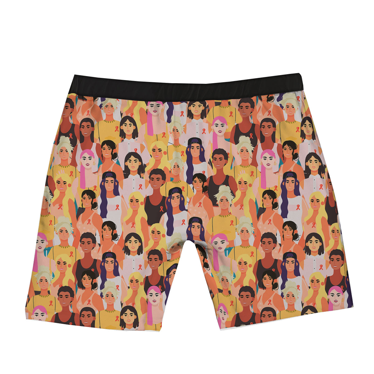 Breast Cancer Be Strong Print Pattern Boxer Briefs-grizzshop