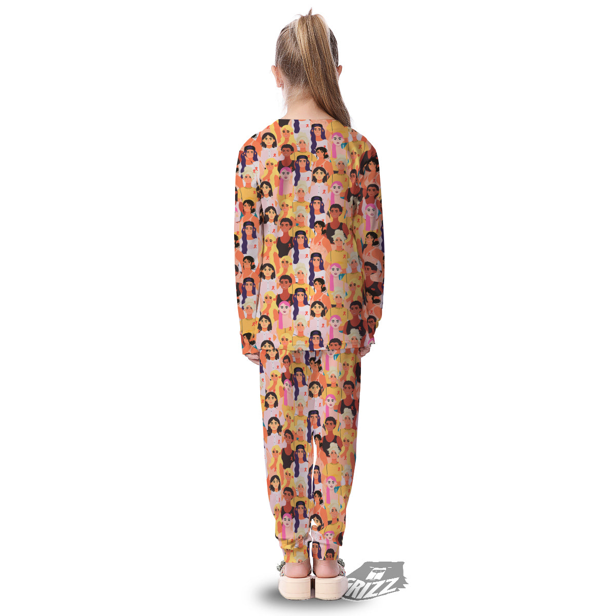 Breast Cancer Be Strong Print Pattern Kid's Pajamas-grizzshop