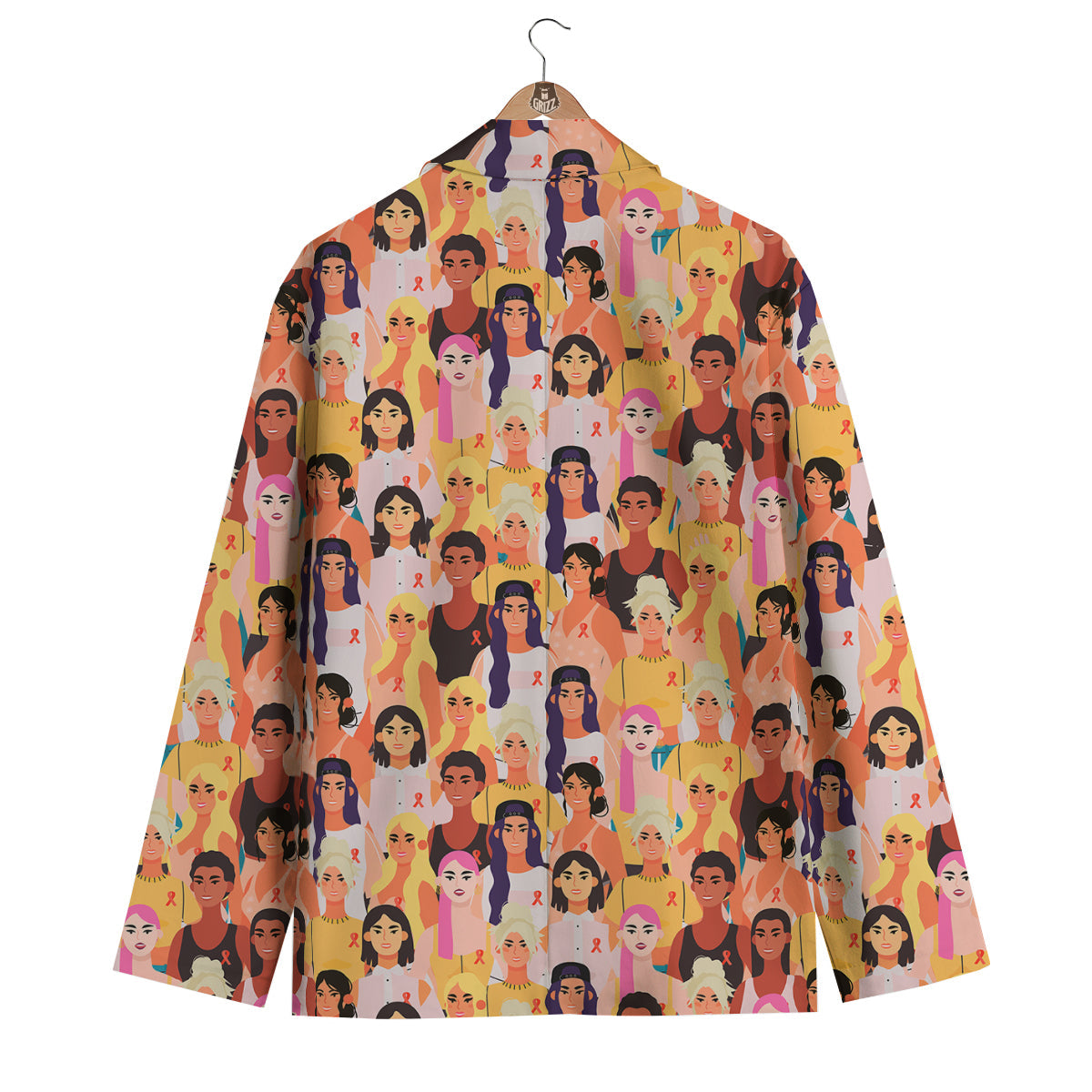Breast Cancer Be Strong Print Pattern Men's Blazer-grizzshop