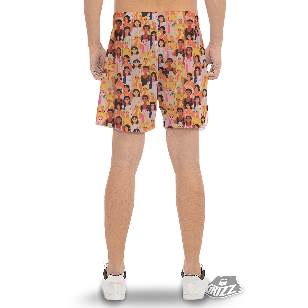 Breast Cancer Be Strong Print Pattern Men's Gym Shorts-grizzshop