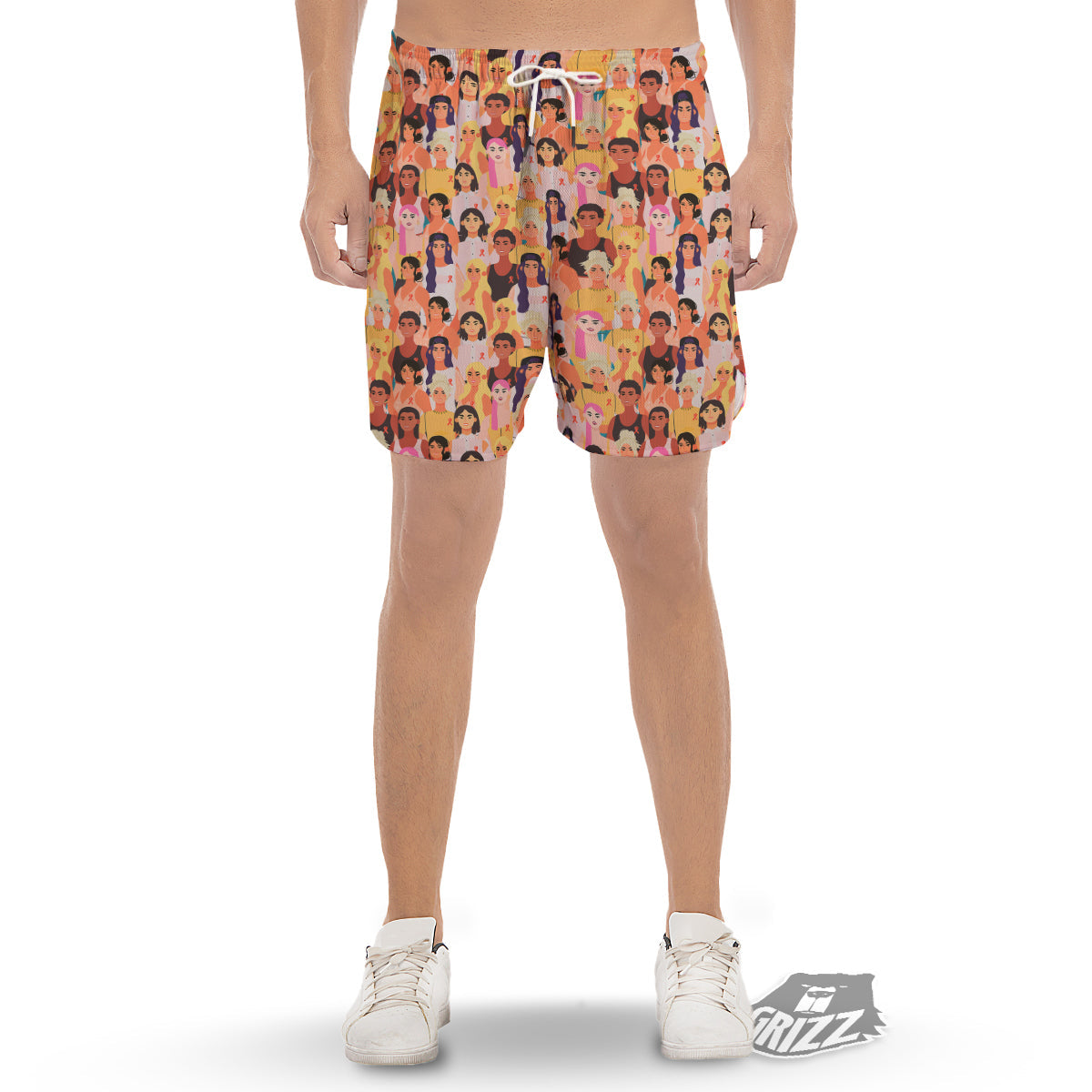 Breast Cancer Be Strong Print Pattern Men's Gym Shorts-grizzshop