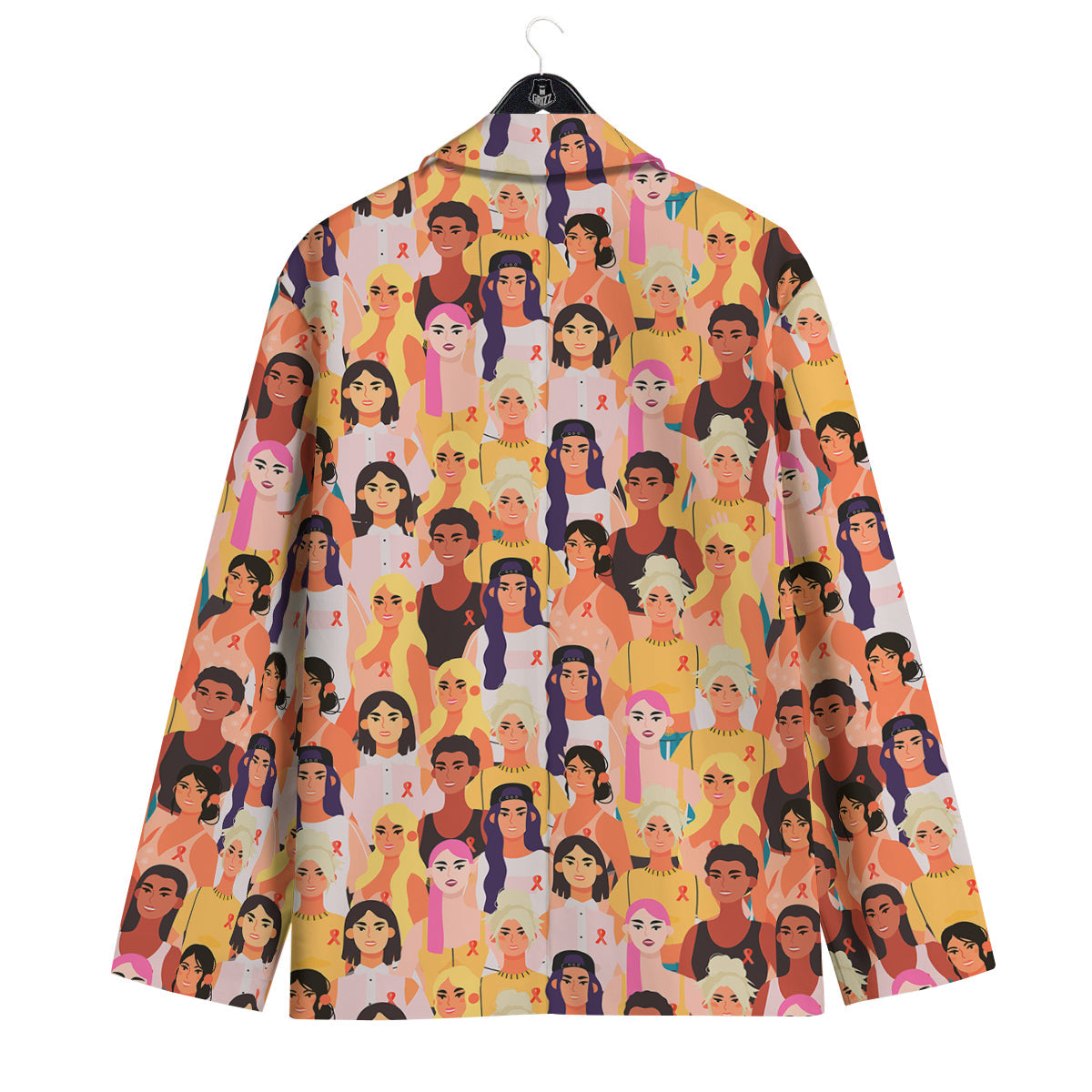 Breast Cancer Be Strong Print Pattern Men's Sport Coat-grizzshop