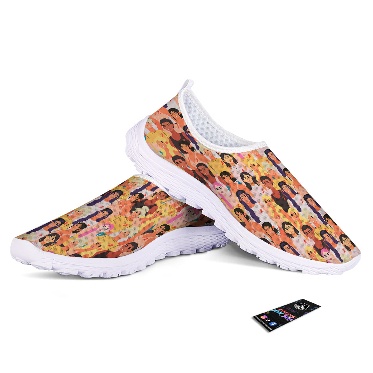 Breast Cancer Be Strong Print Pattern Nurse Shoes-grizzshop