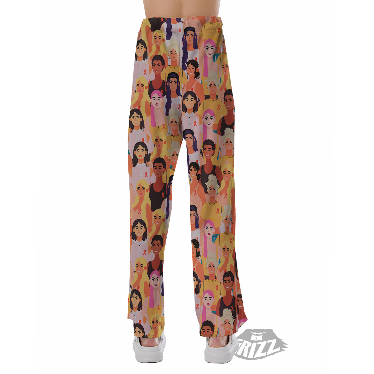 Breast Cancer Be Strong Print Pattern Pajama Pants-grizzshop