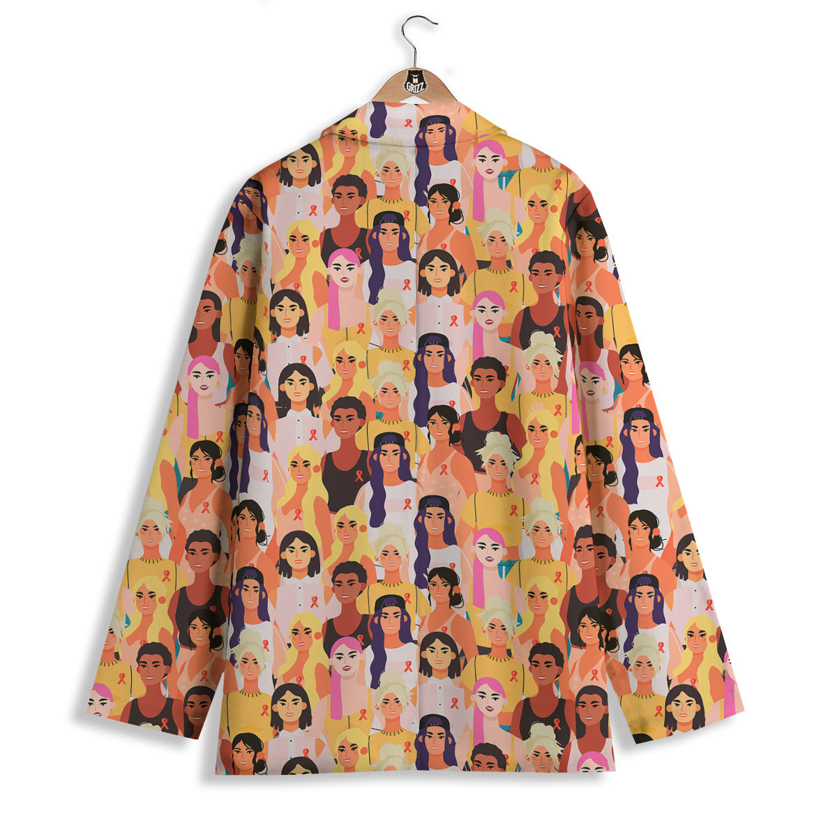 Breast Cancer Be Strong Print Pattern Women's Blazer-grizzshop